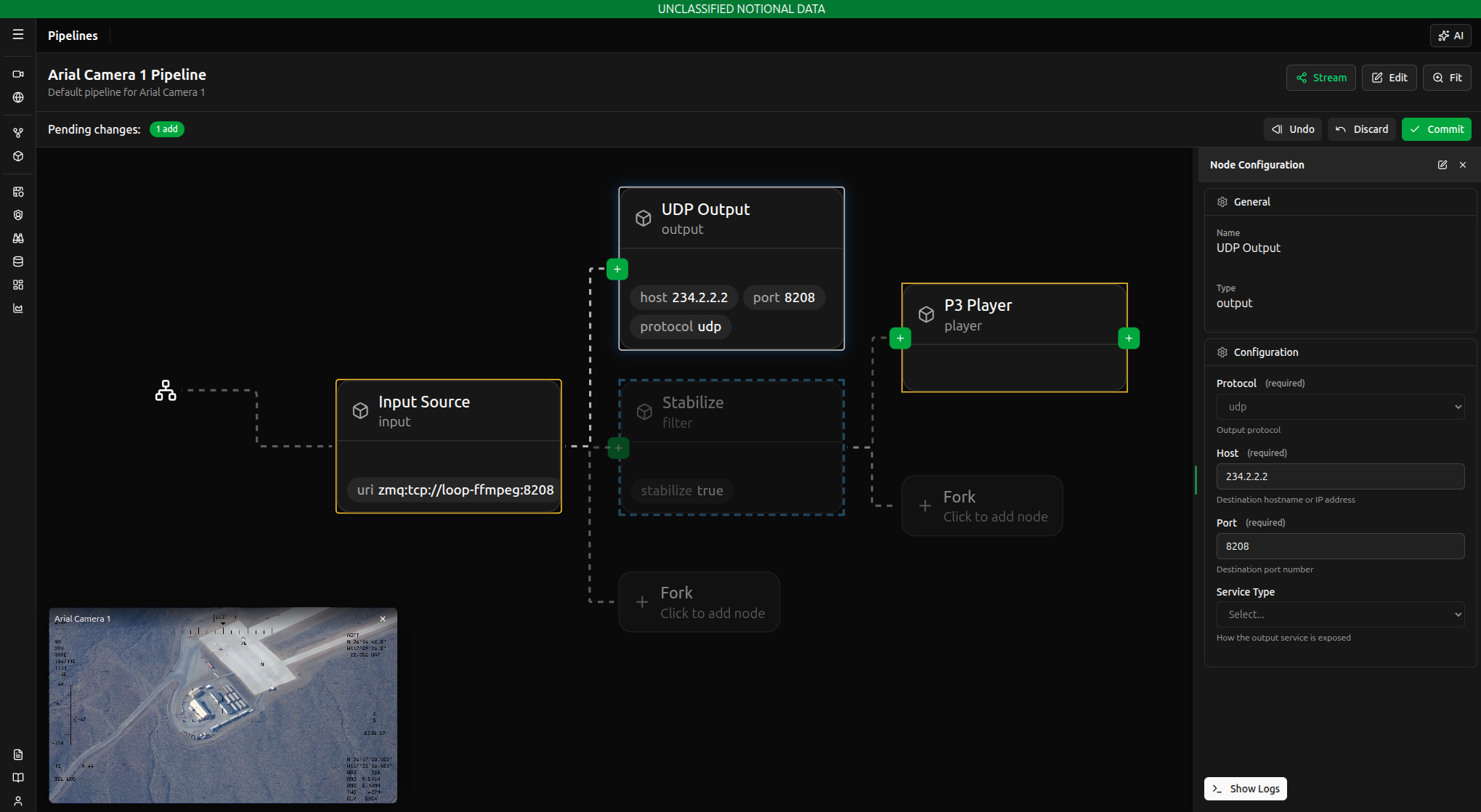 Spaces pipeline editor